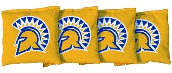 Skip's Garage San Jose State University SJSU Spartans Yellow Cornhole Bags