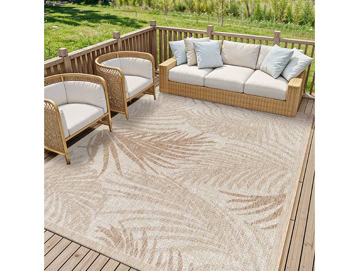 Tapis d'extérieur Lida Beige/Crème/Beige Polypropylène 160 x 213cm