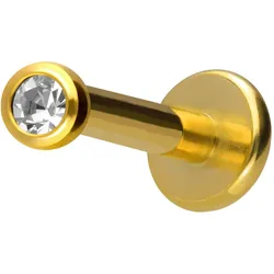 Titan Labret mit Innengewinde KRISTALL