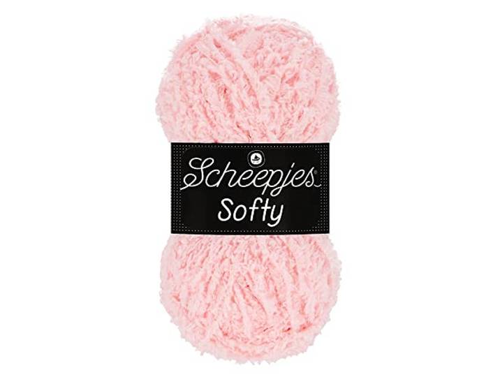 Scheepjes Softy Yarn 50g - Pink Polyester and Nylon Blend