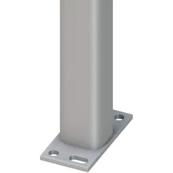 TraumGarten Metallpfosten 70x70 mm-Aufschr-1950-silber