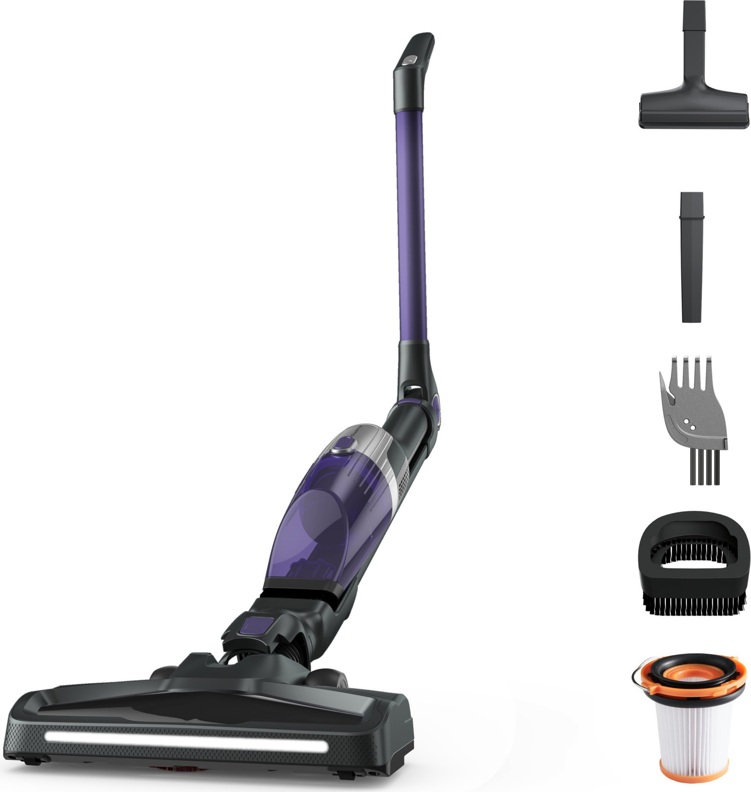 Rowenta Xtrem Compact 2-in-1 RH1238 zwart/paars