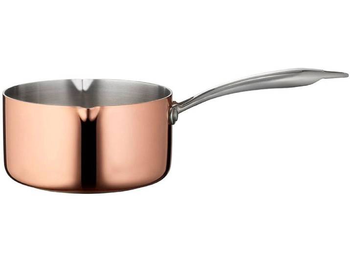 Kasserolle Saucenpfanne Saucepan 1.5 l , rosa (kupfer), H:8cm Ø:16cm, Töpfe, Kasserolle