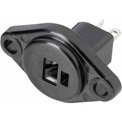 TRU COMPONENTS TC-2527002 Lautsprecher-Steckverbinder Flanschbuchse, Kontakte gerade Polzahl: 2 Schwarz 100 St.