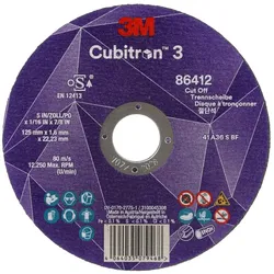 3M Trennscheibe Cubitron III 86412 36+ T41 125x2,5x22,23mm