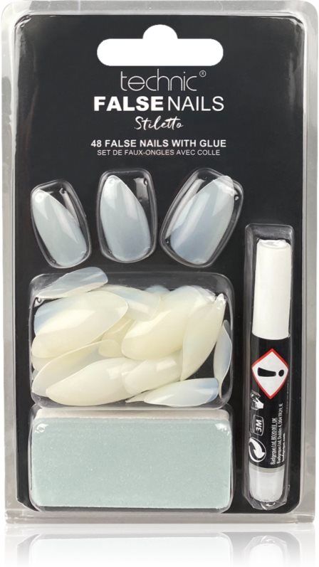 Technic Cosmetics False Nails Stiletto false nails 48 pc