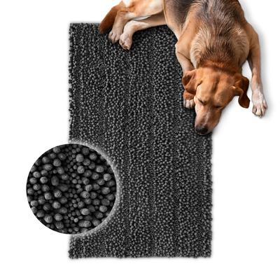 Teppich WECON HOME "Cooper", grau, B:80cm H:22mm L:150cm, Polyester, Teppiche, Teppich, Haustierteppich, rutschfest, waschbar, weicher Chenille Teppich