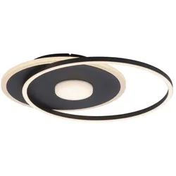 Deckenlampe Deckenleuchte Wohnzimmerlampe dimmbar LED Designlampe schwarz D 45cm