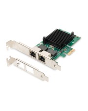 DIGITUS 2 Port Gigabit Ethernet Netzwerkkarte RJ45 PCI Express Intel Chipsatz (DN-1013-2)