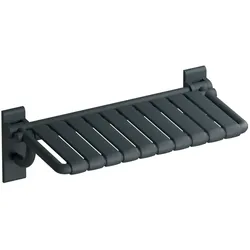 HEWI Duschklappsitz, rechteckig (USA), matt, Anthrazitgrau