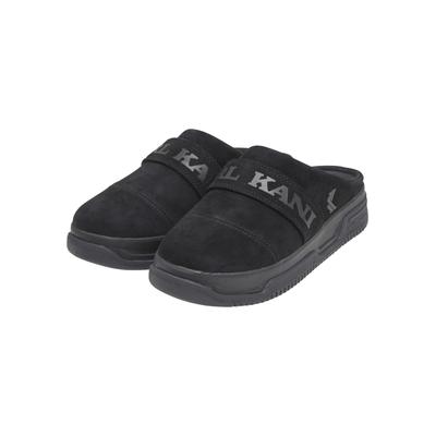 Sandale KARL KANI "Karl Kani Samo Slipper", Damen, Gr. 38,5, schwarz, Leder, unifarben, Schuhe Sandale