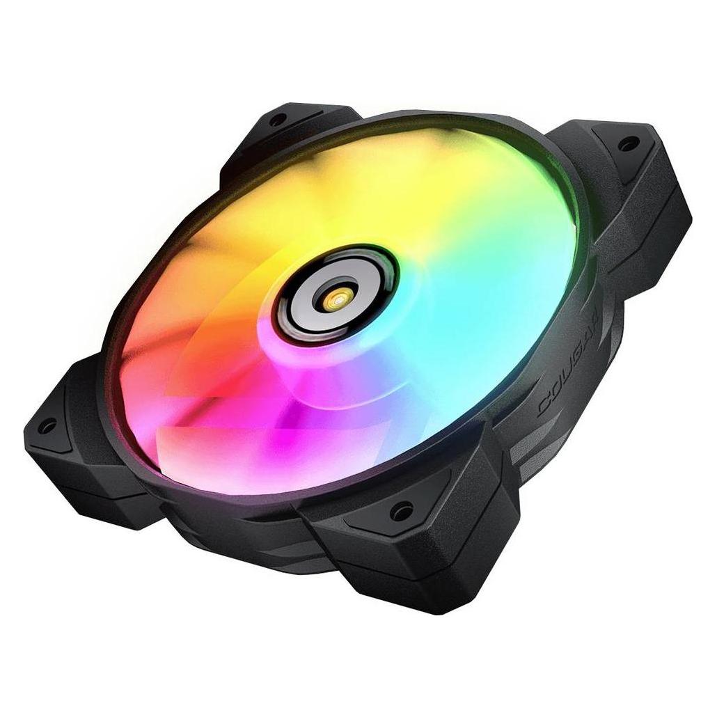 Cougar Ventilateur de boitier Vortex MHP RGB - 12cm (Noir) (120 mm, 1x) (3MMHP12A1.0001)