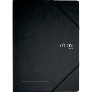 VON-Leitz Eckspanner 30110095, A4, Karton, schwarz