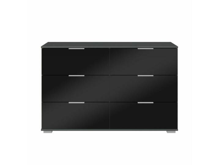 Wimex Easy Plus Sideboard - Dekor graphit, Glas schwarz Modern
