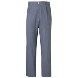 Koch-Hose mit Hahnentrittmuster Blau Weiß 46