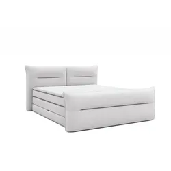 Boxspringbett Elani 160 x 200 cm Stoff Antarctica