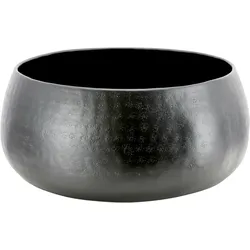 Schale Alu D38H17cm bauchig schwarz