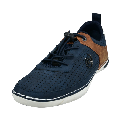 Sneaker BUGATTI, Herren, Gr. 40, blau (dunkelblau), Lederimitat, Schuhe Sneaker, leichter Freizeitschuh, Halbschuh, Alltags-Sneaker, Schlupfschuh