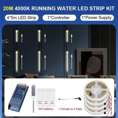 Uplift Picks WS2811 Chasing LED Strip Light With Flowing White Effects 20 M (4000k) 420 Leds 24 V