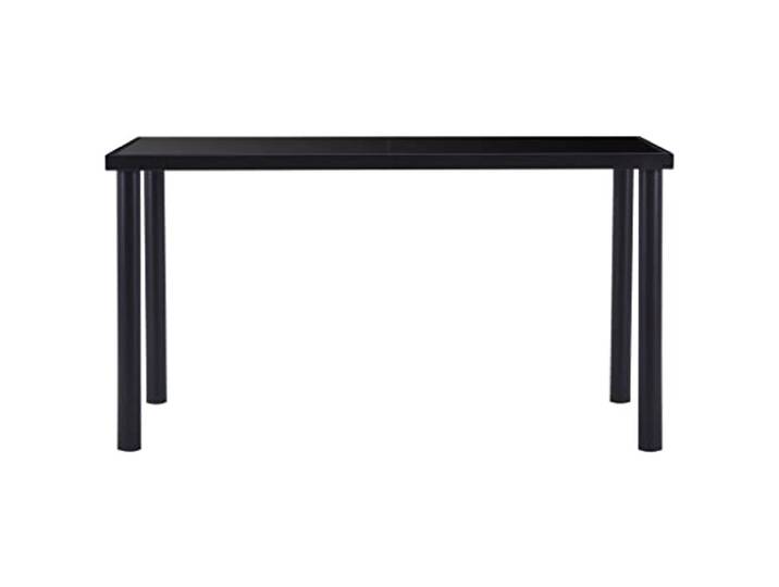 HKLGBVCR Esstisch, Schwarz, 140 x 70 x 75 cm, Hartglas