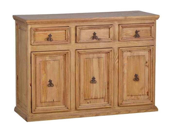MiaMöbel Mexico Sideboard Massivholz Pinie Landhaus Mexiko Möbel Mexikanisch