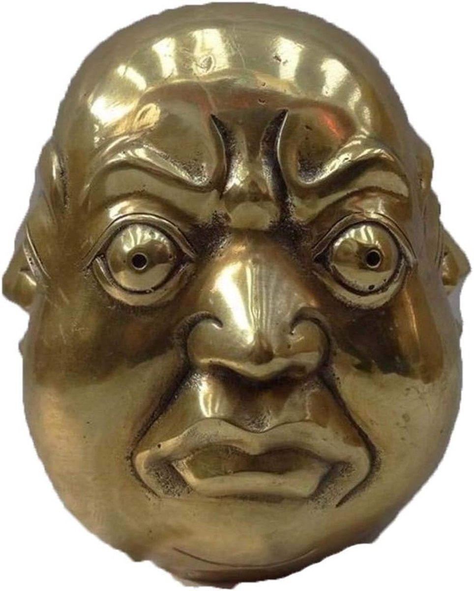 Boeddha Hoofd Beeld Koperkleurig voor Chinese Decoratie