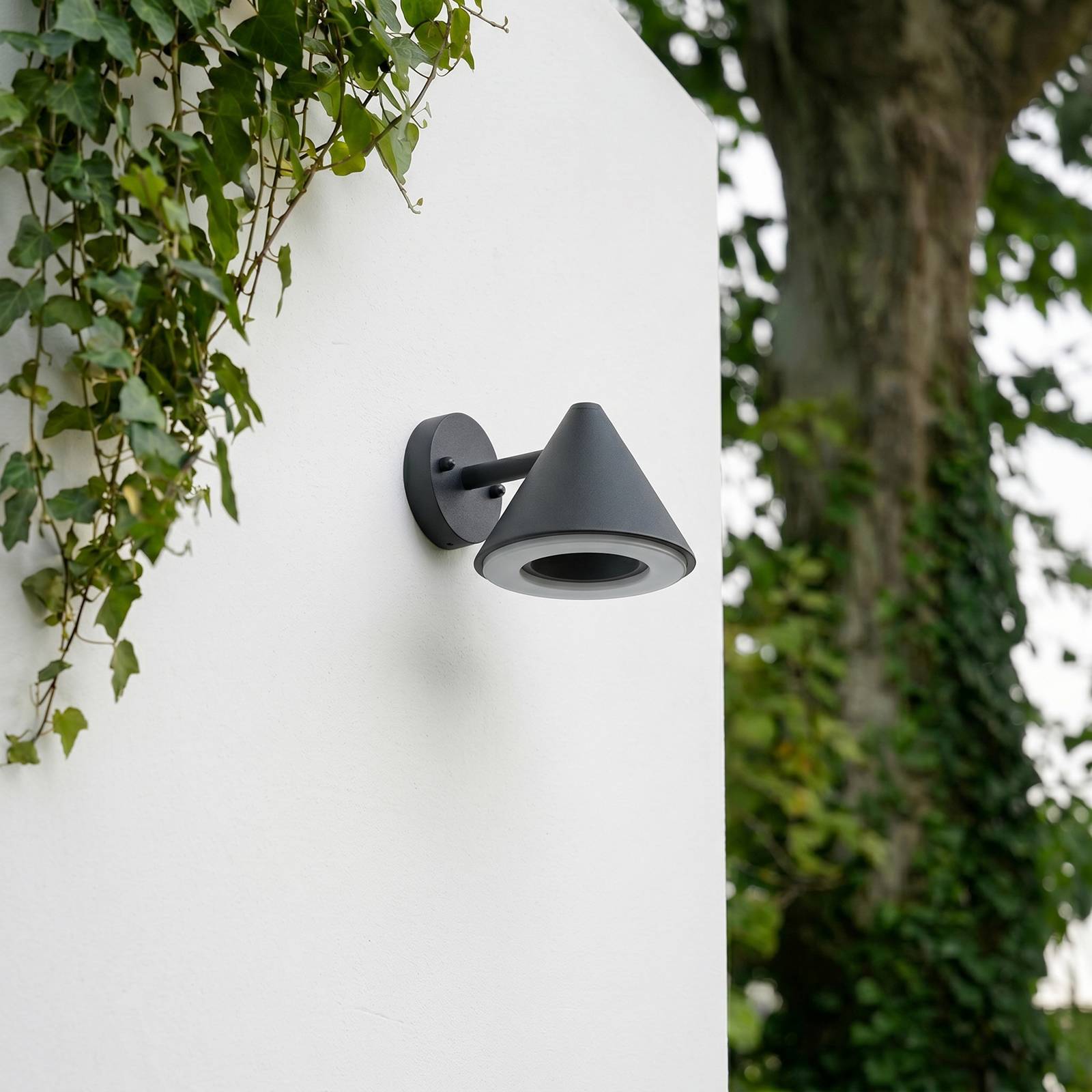 LED Aussenwandleuchte Soran Lindby, schwarz, Metall, Modern, LED Wandleuchte außen