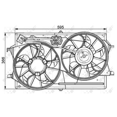 Nrf Lüfter, Motorkühlung [Hersteller-Nr. 47061] für Ford