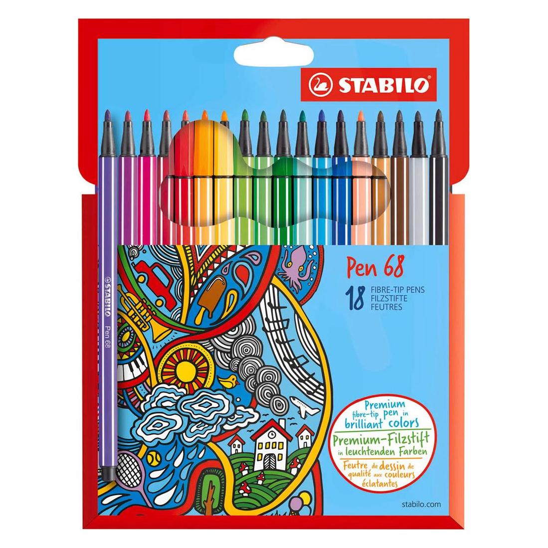 Stabilo Pen 68 Premium-Filzstift (18x) (68187)
