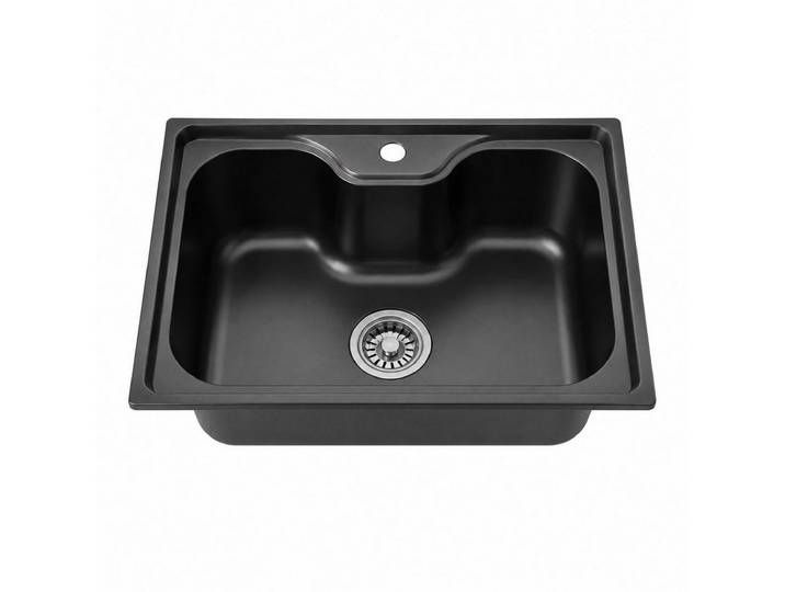 Faizee Home Edelstahlspüle Faizee Home Edelstahlspüle 60x42 cm, inkl. Siphon, Einzelbecken, Ohne Armatur