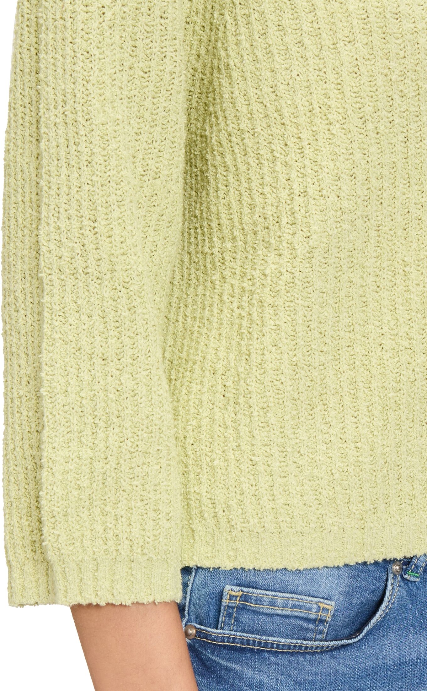 Strickpullover CARTOON "Strickpullover mit Rundhalsausschnitt", Damen, Gr. 44, grün (apfel), Obermaterial: 100% Baumwolle CO., Pullover Strickpullover