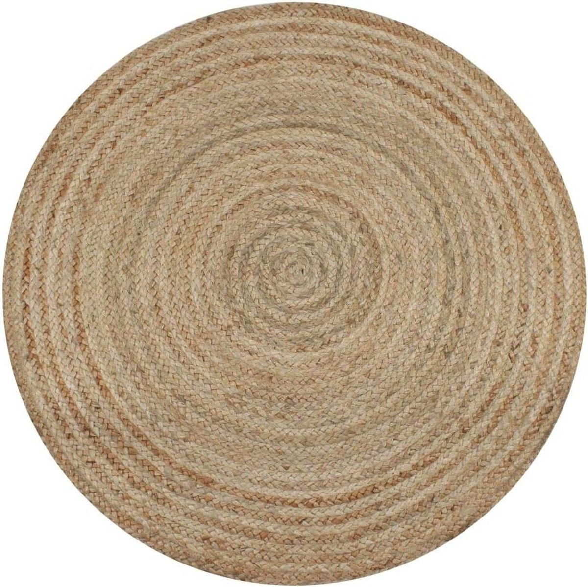 Rond Jute Vloerkleed - Naturel - Handgeweven Textuur
