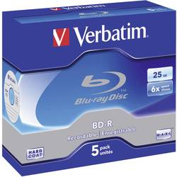 Verbatim 43715 Blu-ray BD-R Rohling 25 GB 5 St. Jewelcase