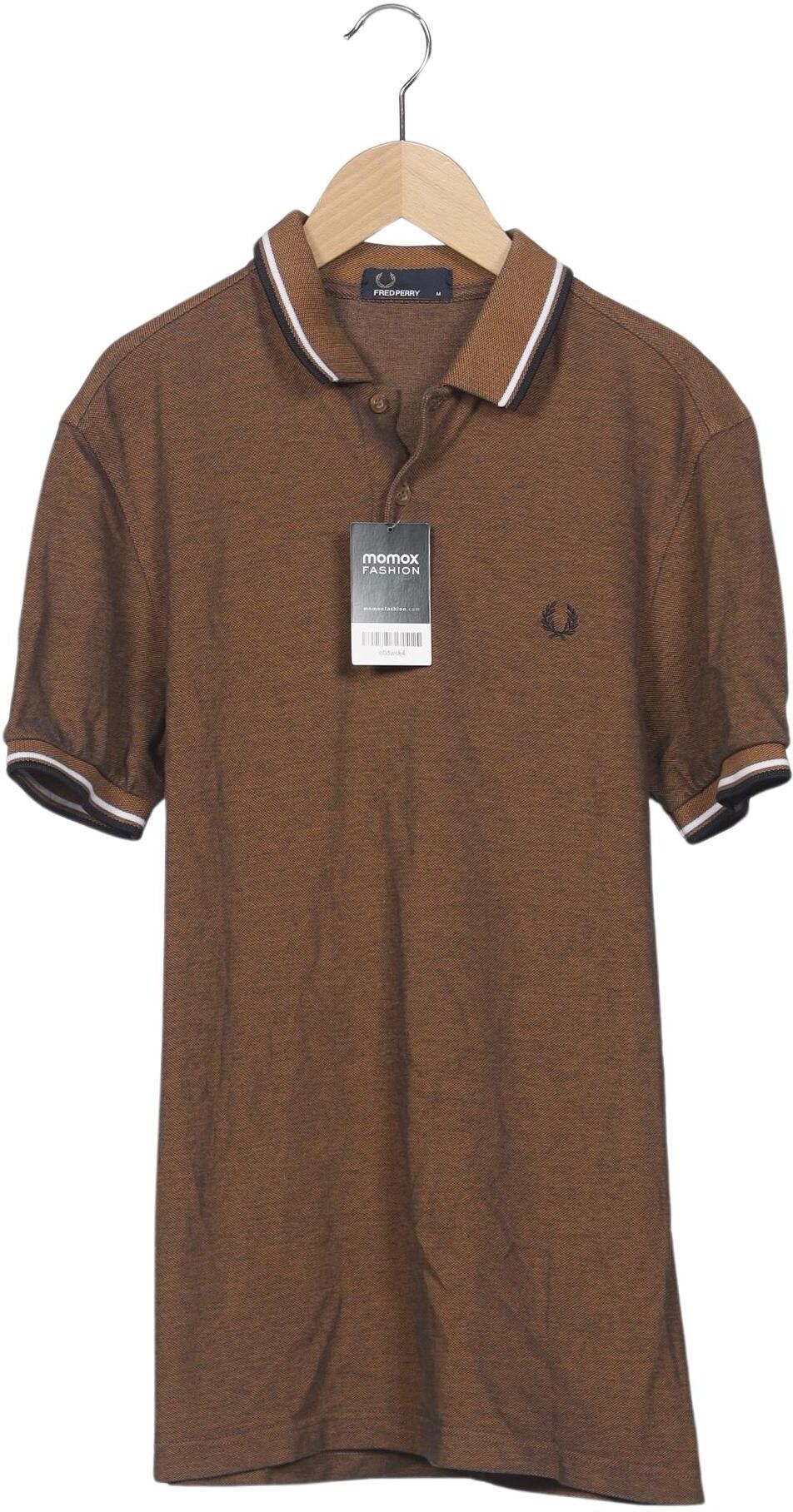 Fred Perry Herren Poloshirt, Braun, Gr. M, Baumwolle - Second Hand