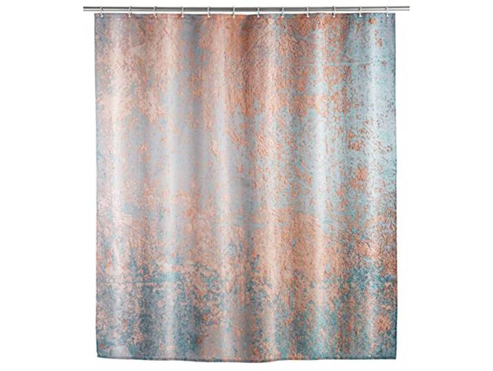 WENKO Rideau de douche anti-moisissure Agate\, rideau textile antibactérien pour la douche et la baignoire\, lavable & hydrofuge\, avec 12 anneaux à fixer sur une barre de douche\, 180 x 200 cm