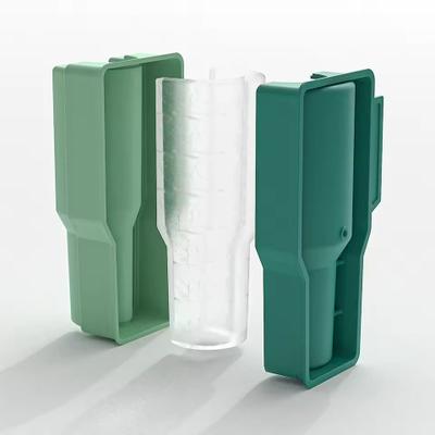 Uplift Treasures Silicone Cylinder Ice Mold For Bottles And Cups green