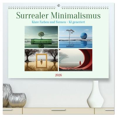 Surrealer Minimalismus (hochwertiger Premium Wandkalender 2026 DIN A2 quer), Kunstdruck in Hochglanz
