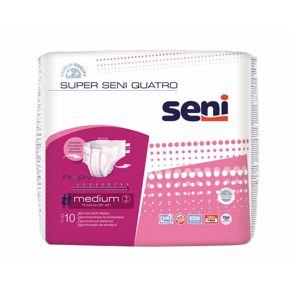 Seni Super Quatro Inkontinenzslip M 10 St Windeln