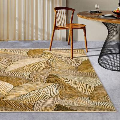 Outdoorteppich VILLEROY & BOCH "Eugene", schwarz (gold,schwarz), B:200cm H:3mm L:285cm, Polyester, Polypropylen, Teppiche, Outdoorteppich, In- und Outdoor, Flachgewebe, wetterfest, Balkon, Garten, Terrasse