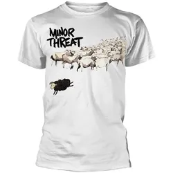 Minor Threat, Herren, Sportshirt, Out Of Step (L), Weiss