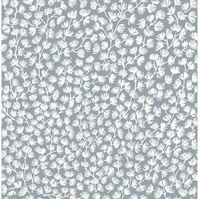 Society Social Sea Fern Slate Blue Peel and Stick Wallpaper