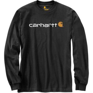 Carhartt Arbeitspullover Relaxed Fit Heavyweight Long-Sleeve, Logo Graphic, Sweatshirt, schwarz, Größe S