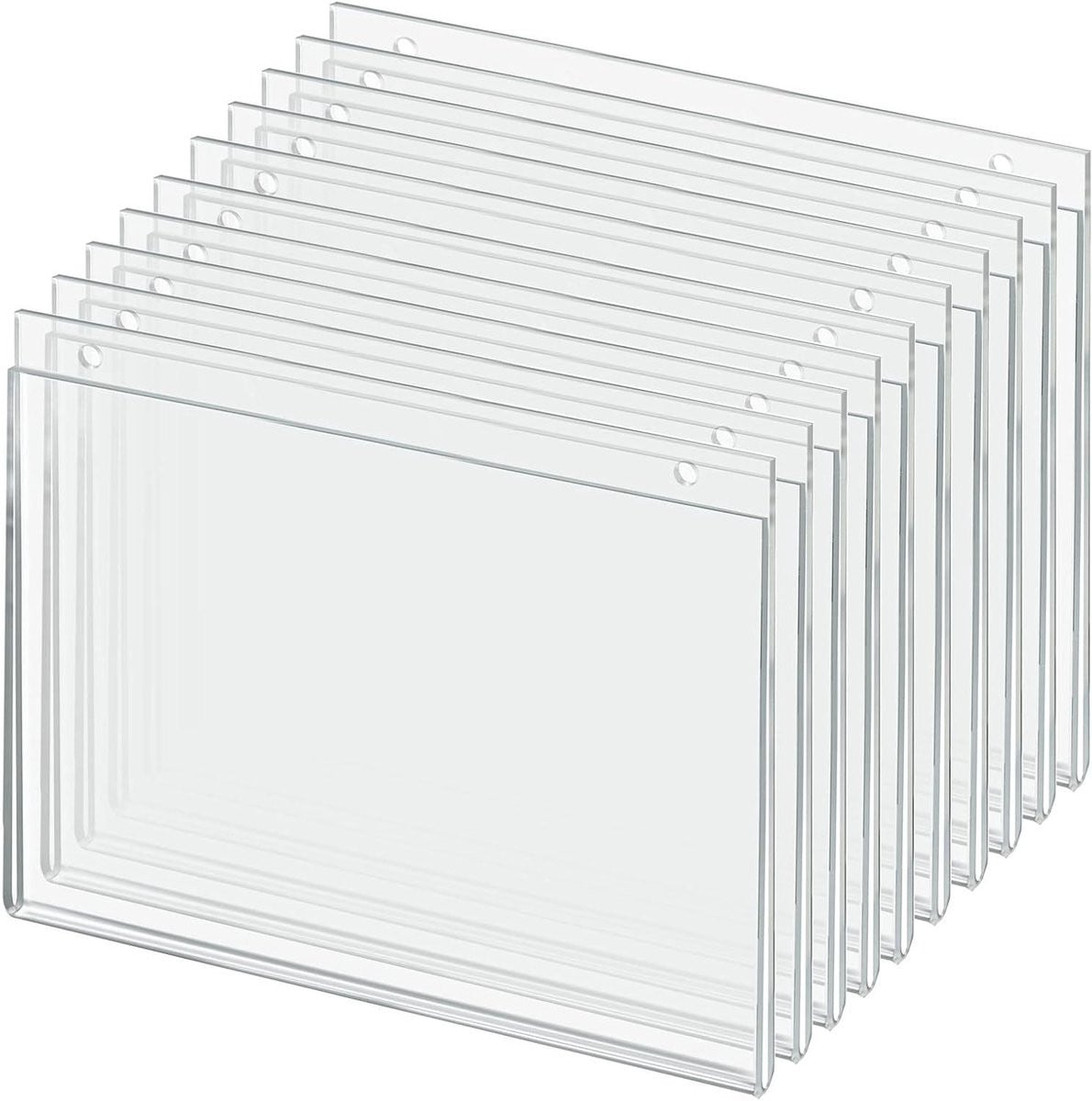Acryl Muur Mount Teken Houder - Horizontale Sign Houder voor Reclame en Informatie