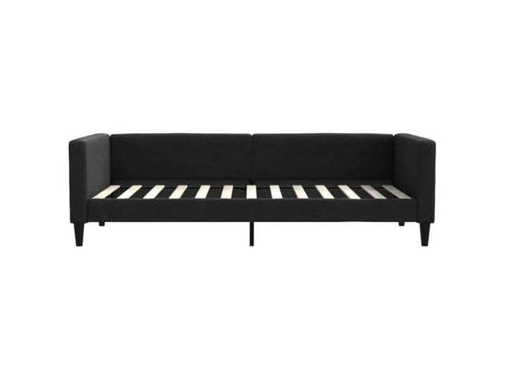 KTHLBRH Bettgestell Eiche Schwarz 160 x 200 cm, Spanplatte 6 Fächer, inkl. Lattenrost, aus mehrschichtigem Holz, für Gäste
