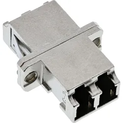 InLine LWL Metall-Kupplung, Duplex LC/LC, singlemode, Keramik-Hülse, zum Einbau