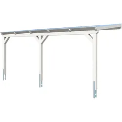 Skan Holz Wandanbau-Carport Vogtland 300 x 541 cm-weiß Holzcarport