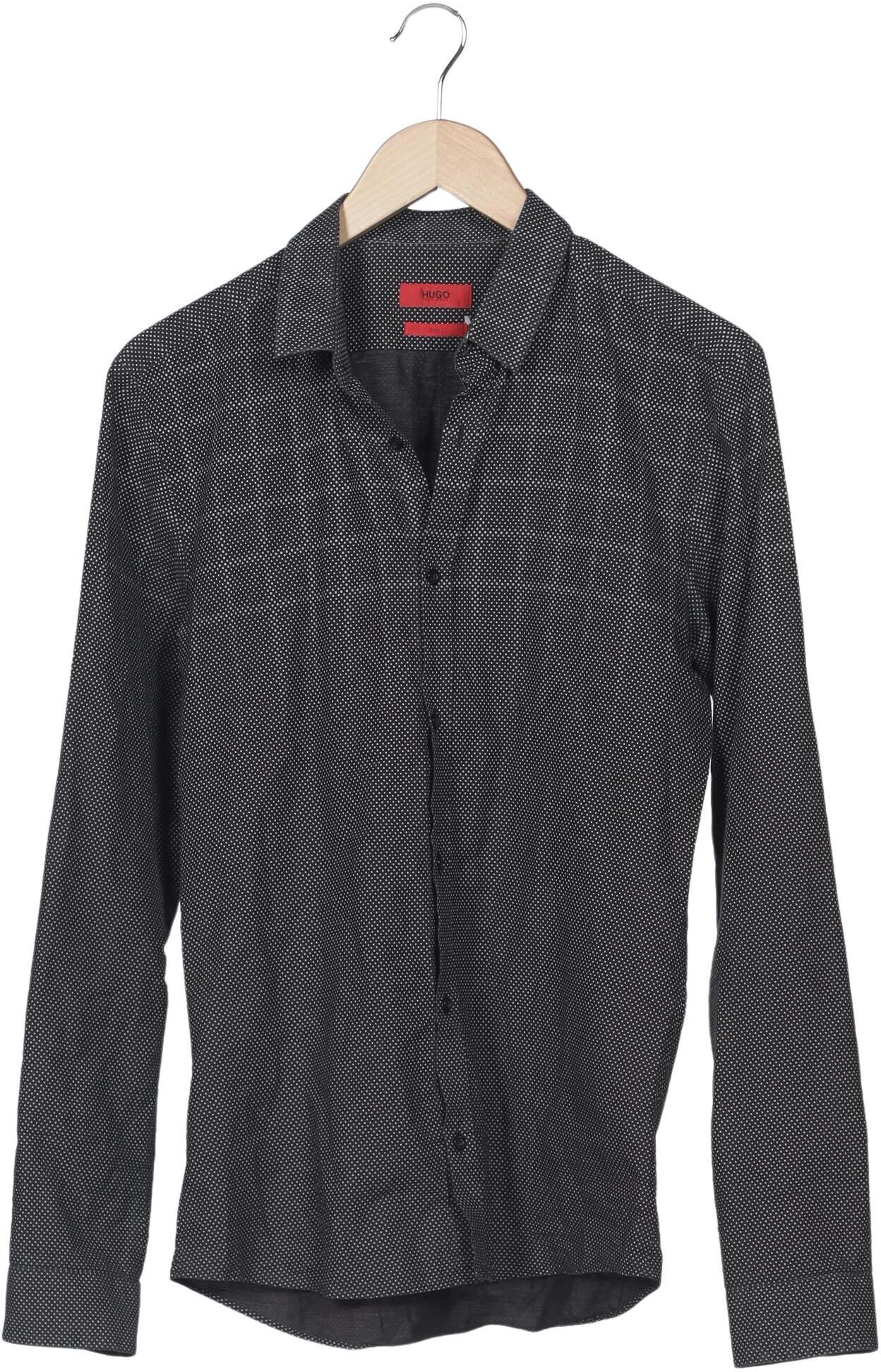 Hugo by Hugo Boss Herren Hemd, Grau, Gr. M, Baumwolle - Second Hand