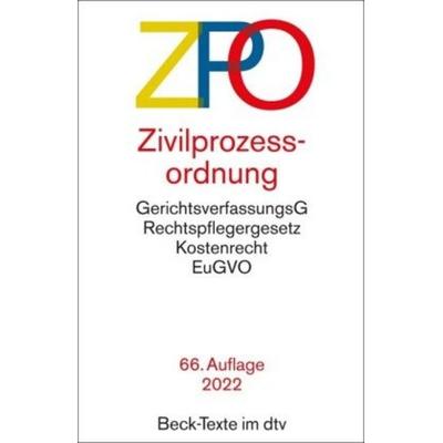 Zivilprozessordnung, Taschenbuch von , Beck Juristischer Verlag, 978-3-406-79651-7