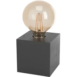 EGLO Tischleuchte Prestwick 2 Holz Schwarz