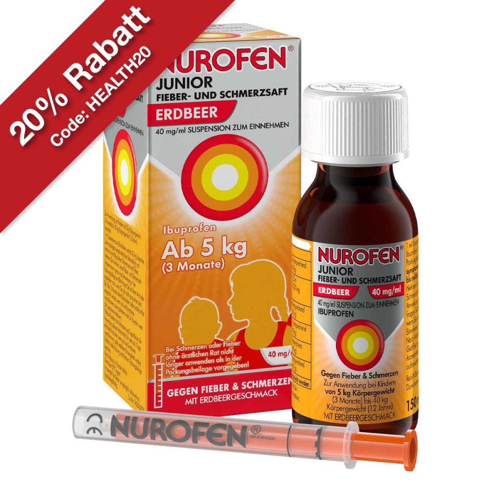Reckitt Benckiser Deutschland GmbH Nurofen Junior Fieber- und Schmerzsaft Erdbeer 40 Mg/ml 16538233